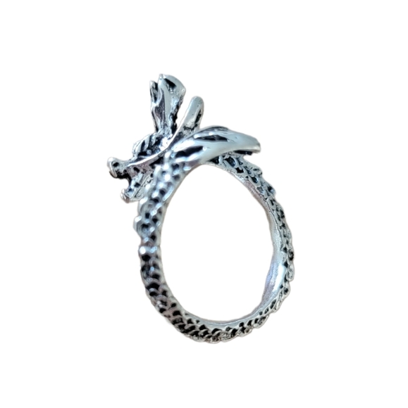 NEW Men's Adjustable Metal Dragon Wrap Ring - Picture 1 of 5